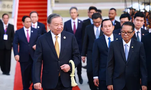 [Ảnh] Tổng Bí thư Tô Lâm bắt đầu thăm cấp Nhà nước tới Vương quốc Campuchia