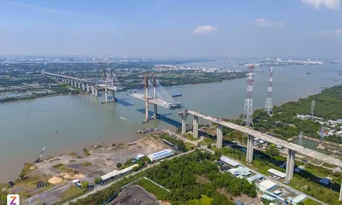 Cận cảnh cầu nối Cần Giờ với tỉnh Đồng Nai sắp hợp long