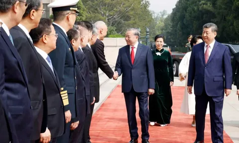 Lễ đón trọng thể Tổng Bí thư, Chủ tịch nước Tô Lâm thăm cấp Nhà nước đến Trung Quốc