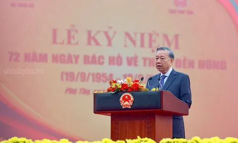 Tổng Bí thư, Chủ tịch nước Tô Lâm dự Lễ kỷ niệm 72 năm Ngày Bác Hồ về thăm Đền Hùng và khánh thành Tượng đài “Bác Hồ với ngày hội non sông”