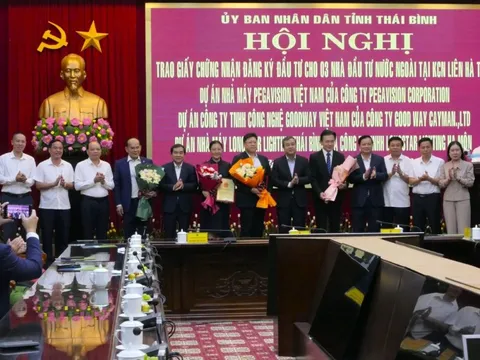 Thái Bình: 3 dự án FDI với tổng vốn 270 triệu USD đầu tư vào khu công nghiệp Liên Hà Thái