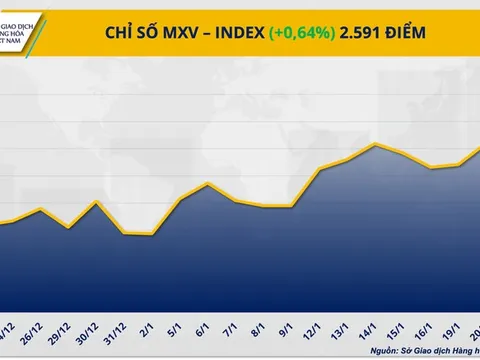THỊ TRƯỜNG HÀNG HÓA: Bạc lập đỉnh lịch sử, MXV-Index nối dài chuỗi tăng phiên thứ ba