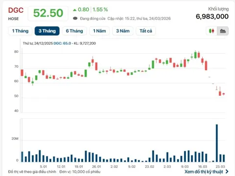 Cổ phiếu DGC “thoát sàn” sau chuỗi giảm sốc, dòng tiền “bắt đáy” làn tỏa kéo VN-Index tăng hơn 23 điểm
