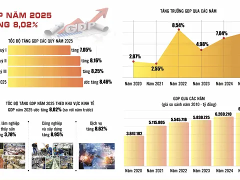 Infographics: Biến động GDP năm 2025 qua các con số