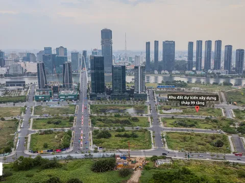 Khu đất dự kiến xây tòa tháp 99 tầng ở Thủ Thiêm