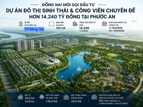 Đồng Nai tìm nhà đầu tư cho Khu phức hợp tổng hơn 14.200 tỷ đồng