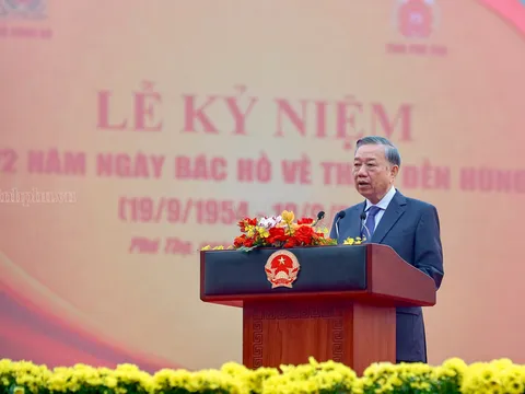 Tổng Bí thư, Chủ tịch nước Tô Lâm dự Lễ kỷ niệm 72 năm Ngày Bác Hồ về thăm Đền Hùng và khánh thành Tượng đài “Bác Hồ với ngày hội non sông”