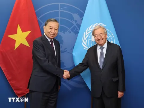 Tổng Bí thư, Chủ tịch nước Tô Lâm gặp Tổng Thư ký Liên Hợp Quốc António Guterres