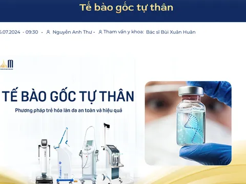 Bệnh viện thẩm mỹ Siam Thailand quảng cáo "tế bào gốc tự thân" có đúng quy định?