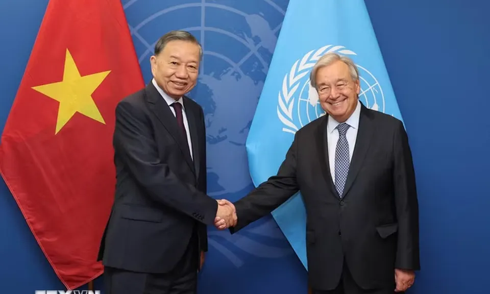 Tổng Bí thư, Chủ tịch nước Tô Lâm gặp Tổng Thư ký Liên Hợp Quốc António Guterres